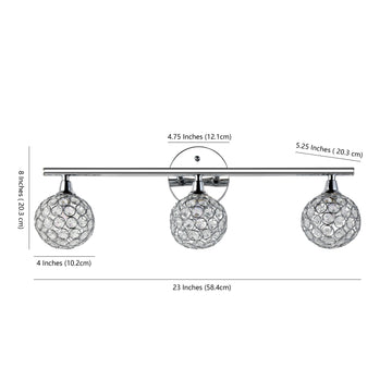 Maeve Iron/Glass Contemporary Glam LED Vanity Light - JONATHAN Y